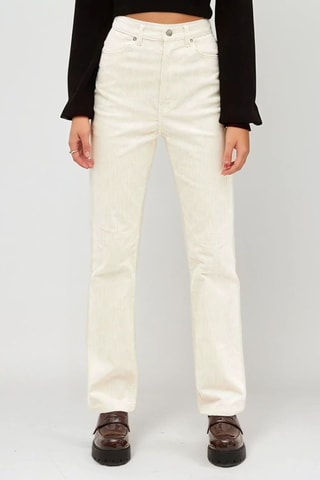 Pantalón de tiro alto - Beige - Monki