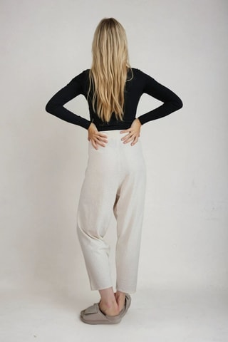 Pantalón de tiro alto - Beige - Monki