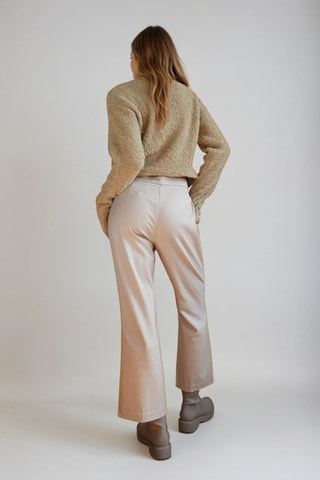 Pantalón de tiro alto - Beige - Monki