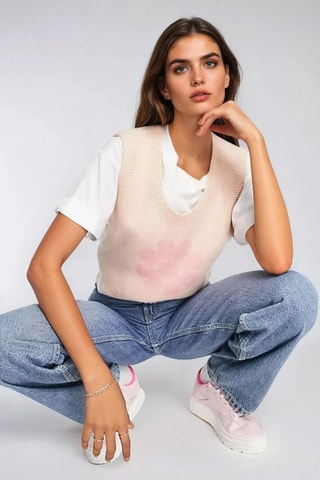 Top - Roze en Beige