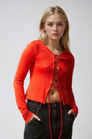 Crop Top - Rood - Weekday