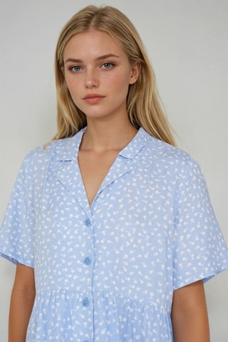 Vestido camisero - Azul claro - Monki