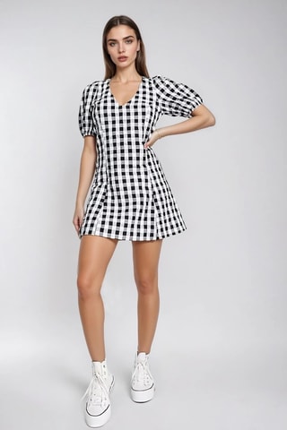 Vestido evasé - Negro - Monki