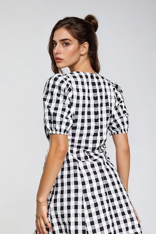 Vestido evasé - Negro - Monki