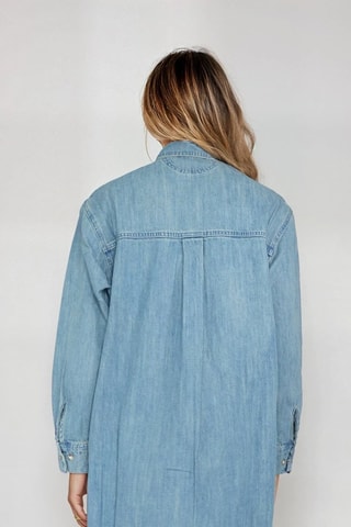 Vestido camisero vaquero - Azul grisáceo - Monki