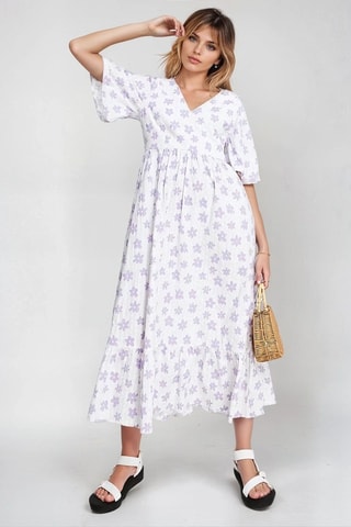 Vestido midi - Blanco - Monki