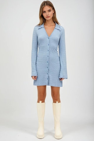 Vestido trapecio - Celeste - Monki