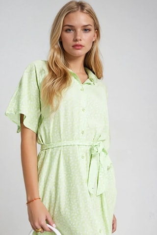 Vestido camisero - Verde claro - Monki