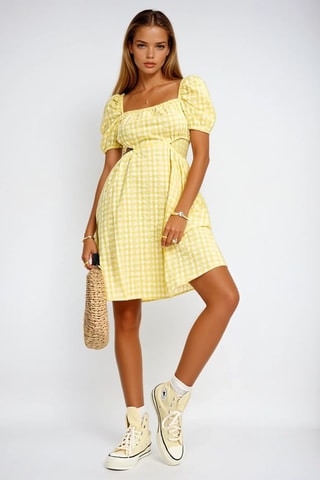 Vestido evasé - Amarillo - Monki