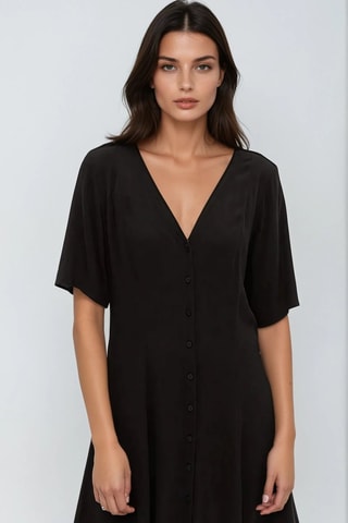 Vestido camisero - Negro - Monki