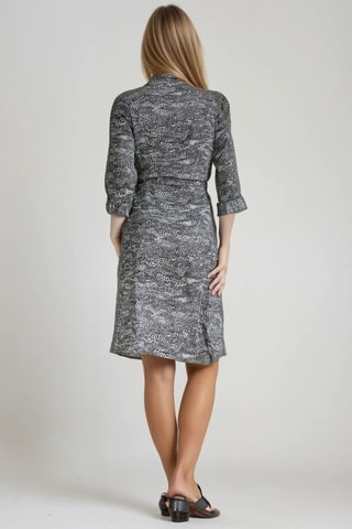 Vestido cruzado - Negro y blanco - Monki