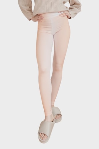 Leggings de tiro alto - Beige - Monki