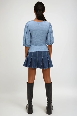 Blusa cruzada - Azul claro - Monki