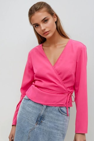 Blusa cruzada - Rosa - Monki