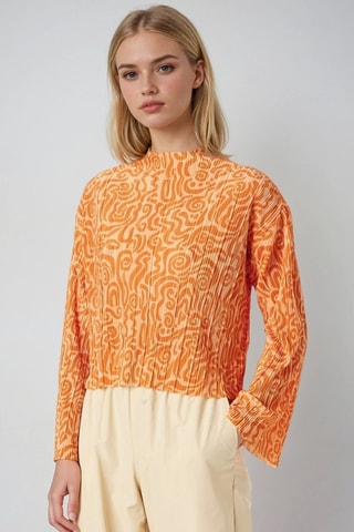 Blusa plisada - Naranja - Monki
