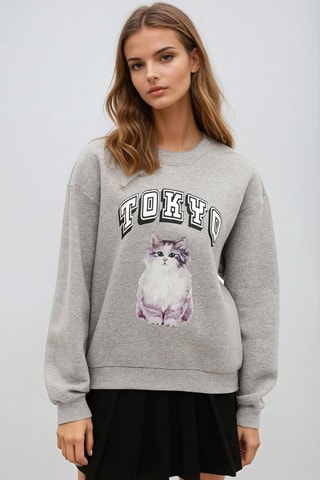 Sudadera - Gris - Monki