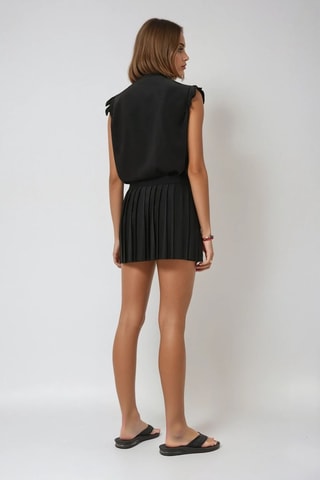 Falda plisada - Negro - Weekday