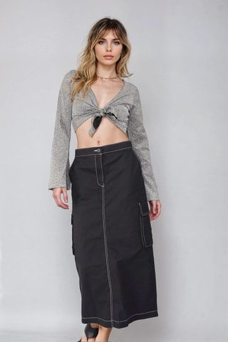 Falda larga - Negro - Monki