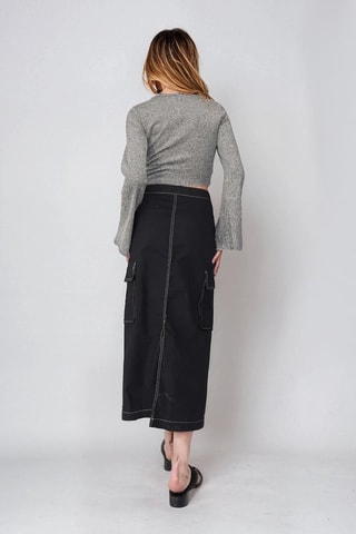 Falda larga - Negro - Monki