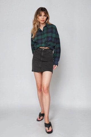 Falda recta vaquera - Negro - Monki