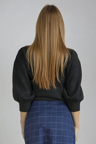 Minifalda de talle alto - Azul marino - Monki