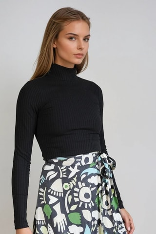 Falda cruzada - Negro - Monki