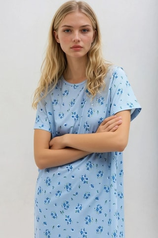 Vestido camiseta - Azul claro