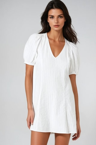 Vestido recto - Blanco