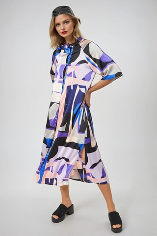 Vestido camisero - Malva y rosa
