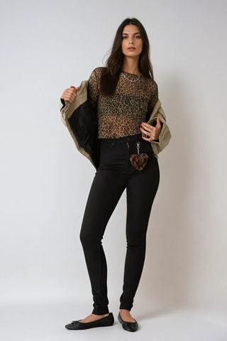 Pantalón de tiro alto - Negro