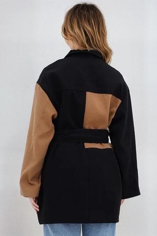 Chaqueta - Negro y marrón