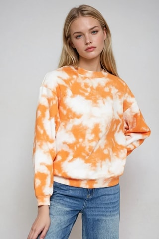 Sudadera tie-dye - Naranja