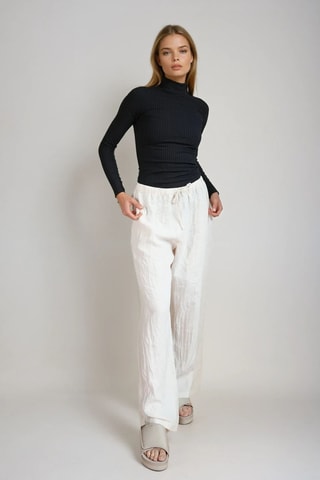 Pantalón de lino - Beige