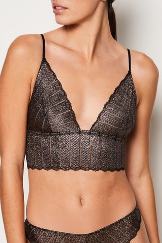 Bralette Illusions - Castanho e preto