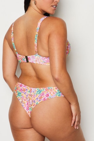Sujetador de bikini Bonita - Malva y verde