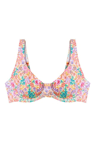 Sujetador de bikini Bonita - Malva y verde