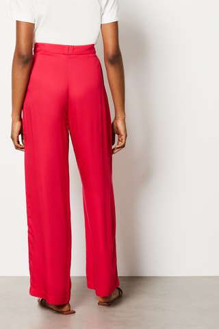 Calças de cintura alta Aiza - Vermelho