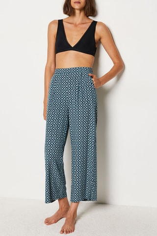 Pantalón de tiro alto Siana - Turquesa - Etam