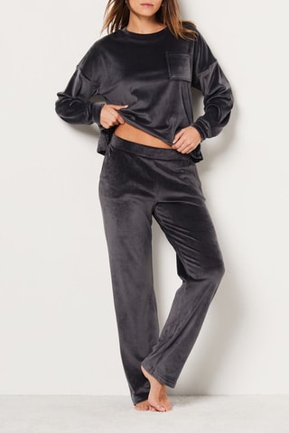 Pantalón de terciopelo Polka - Antracita