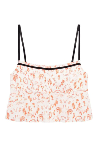 Top de pijama Underpinnings - Branco e vermelho