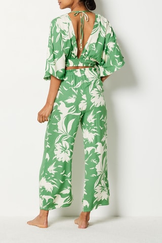 Pantalón de pijama de tiro alto - Verde claro - Etam