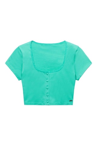 Crop top Savage X - Verde-água