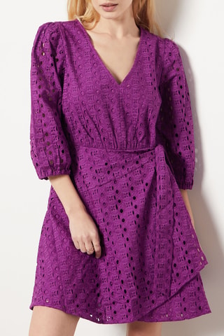 Vestido traçado - Violeta - Etam