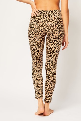 Leggings cintura subida Isile - Castanho