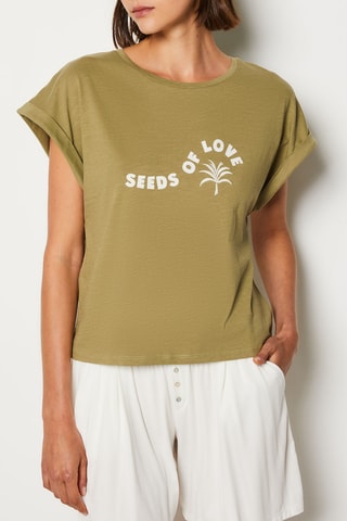 T-shirt Silya -  Caqui