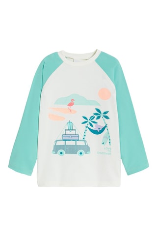 T-shirt de bain - Blanc - Obaïbi