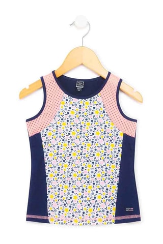 Camiseta de tirantes Ofolina - Azul marino y rosa
