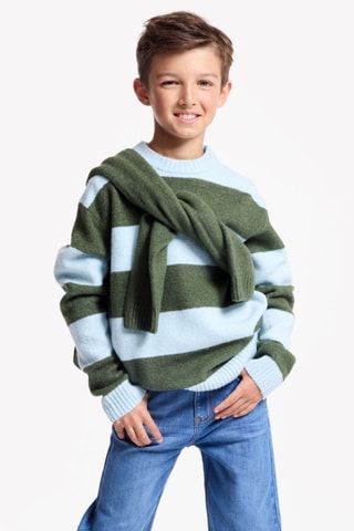 Pull - Ciel et vert foncé - Okaïdi