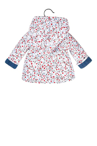 Veste à capuche réversible Zeima - Bleu et blanc 