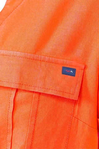 Vestido camisero de lino Legata - Naranja 
